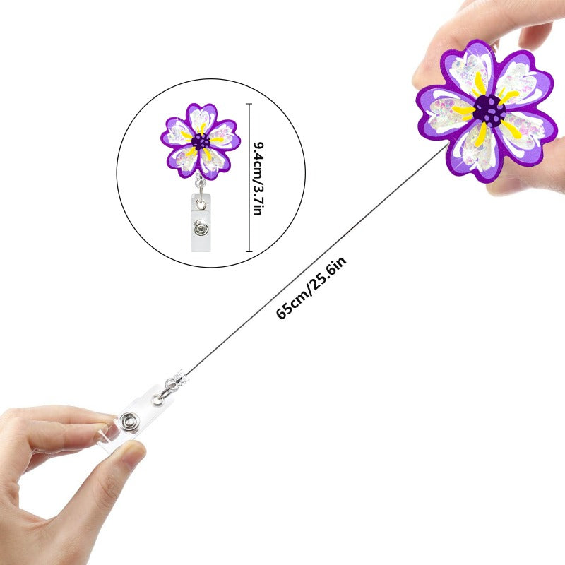 Wholesale Flower Rotating Telescopic Keychain